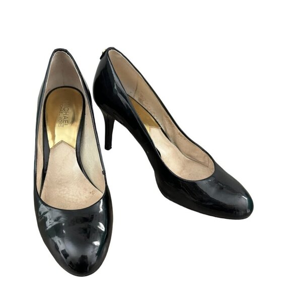 MICHAEL Michael Kors Black Patent Leather Flex Pump Heels Women's Size 9.5M - Picture 2 of 11